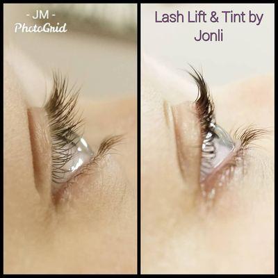 Lash lift and tint