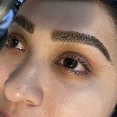 Brow Lamination and tint