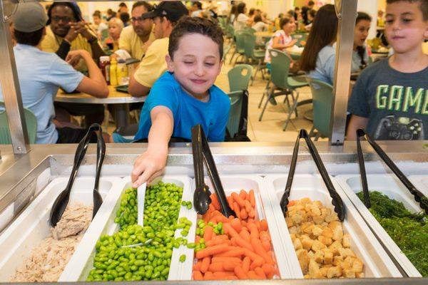 Lunch at Pine Crest offers a variety of food that all campers will enjoy.