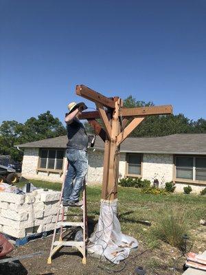 A custom light pole