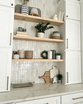 Custom designed white shaker cabinets