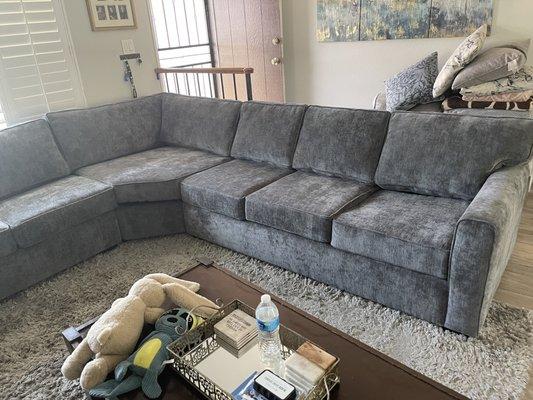 Brand new re-upholsterd couches delivered in 3 days!