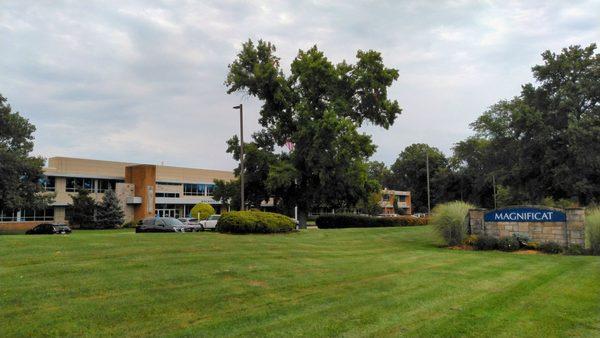 This gives an idea of the expanse of the school property of this well respected women's Catholic high school in the metro area (no review)