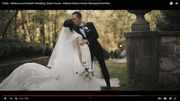 Screenshot from our wedding trailer produced by WedFlix. They got so many incredible shots.