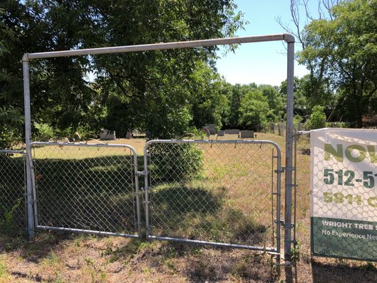 The center section of the cemetery