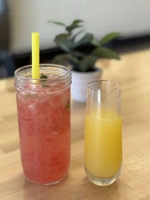 Watermelon mint refresher, Mimosa