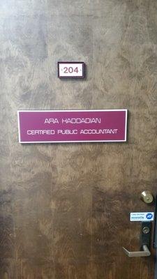 Welcome to our tax and accounting office. Suite 204