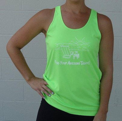 Ladies Beach Scene Racerback Tank