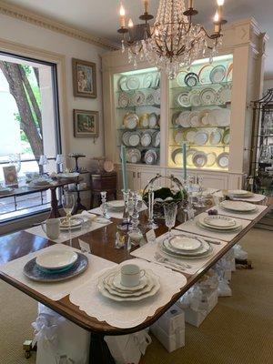 Beautiful china and registry selections