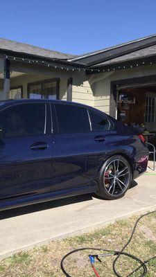 BMW with a wax job. Mirror finish