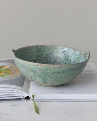 Product The Wild Dandelion Downtown Silverton Oregon Gift Shop Home Decor Gold neutral colors stoneware bowl reactive glaze