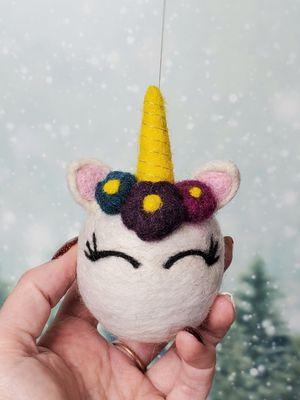 Needle felted Christmas ornament