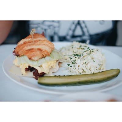 Croissan'wich* country ham, cheese egg, house-made croissant