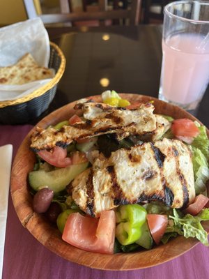 Grilled Chicken over Greek Salad