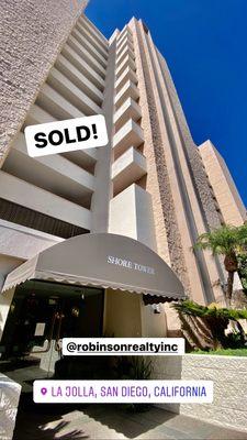 Sold 8th floor condo La Jolla Shores!