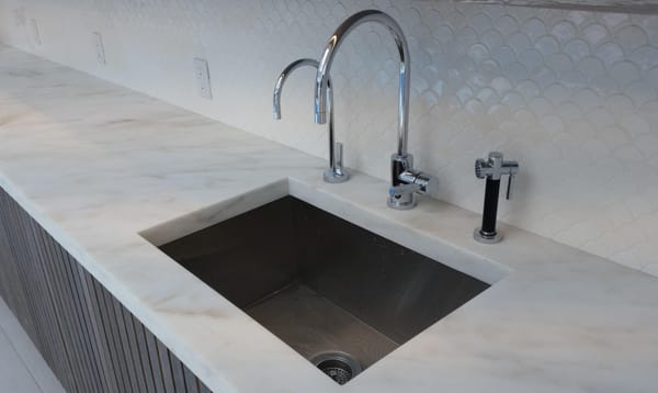 Honed Finish Danby Marble and Zero Radius Sink