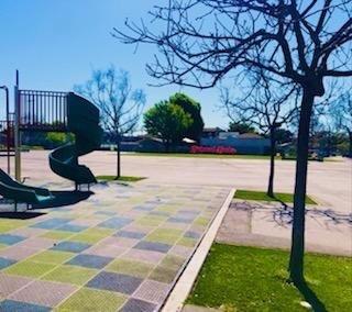 Spacious campus with play structures!