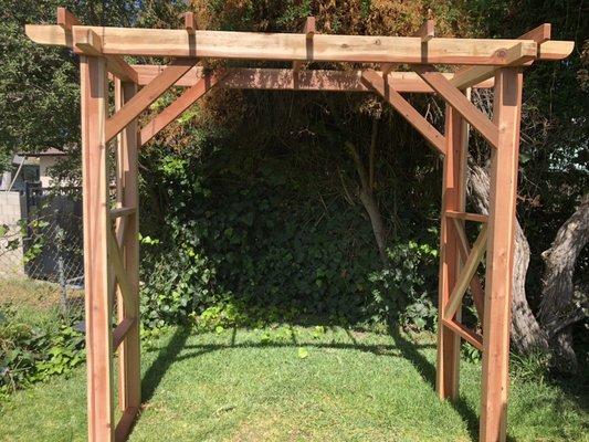 Pergola built custom