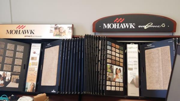 We have several displays of Mohawk carpet in our showroom