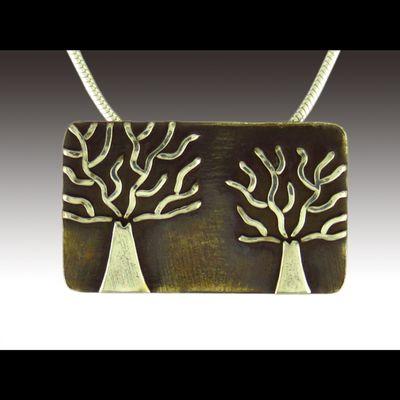 Double Tree Necklace - Sterling Silver