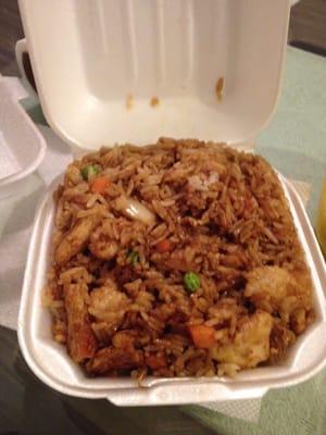 Small order of chicken fried rice.