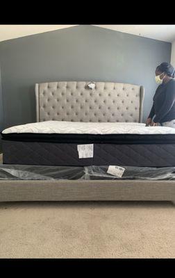 King size bed and mattress delivery with installation