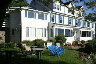 Blue Shutters front lawn