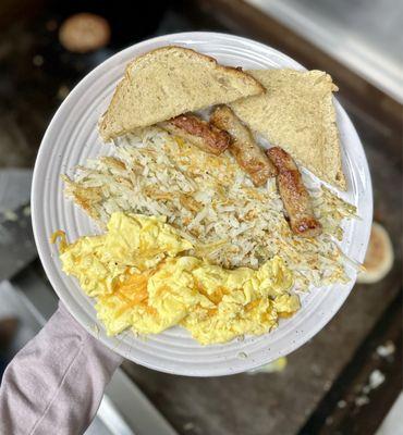 Griddle Breakfast with Hashbrowns