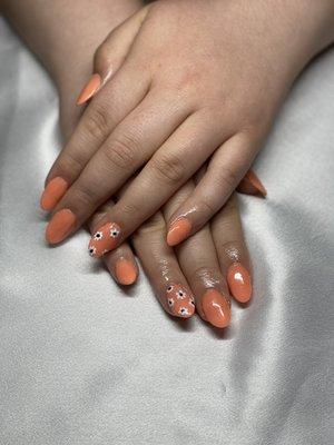 Dip nail set with tips, call or text (316)765-5236 to book an appointment!