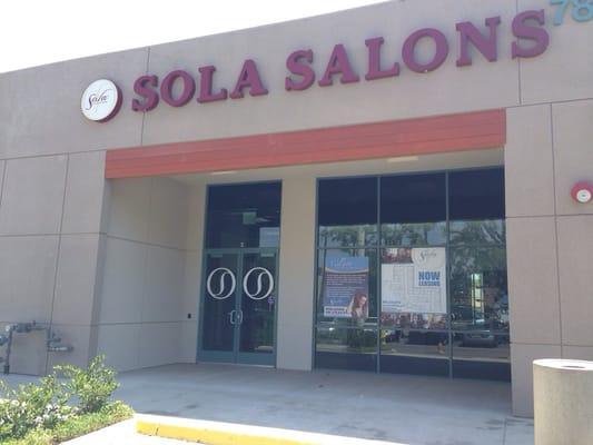 The front of Sola Salons at Warner and Beach