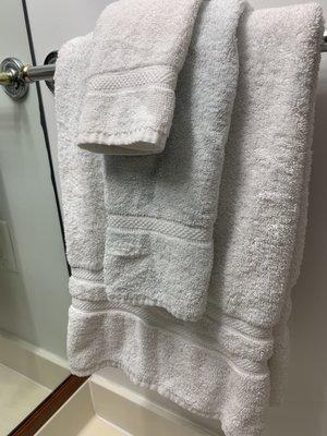 Hand towels in guest bathroom