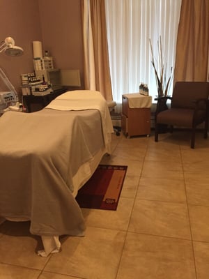 Treatment room for facials.