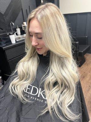 Neutral blonde with extensions