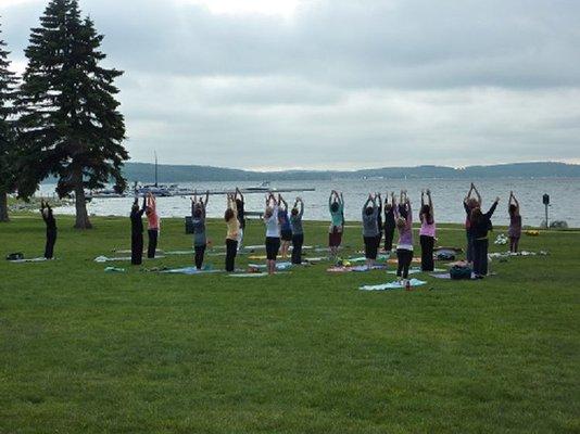 International Yoga Day on Lake Charlevoix... how lucky are we?