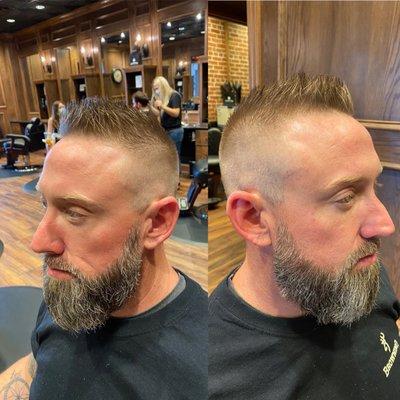 Cut by Rob Skin fade and beard trim