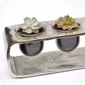 the stunning silver succulent. perfect for a dining table, coffee table or as an event piece. can be custom tailored.