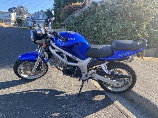 Glistening in the sun and ready to ride! Thank you Moto Lucia!