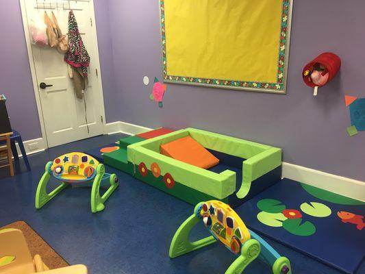 Our infant room, which serves children from six weeks to 1 year old.