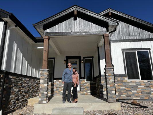 Happy clients at their beautiful new build!