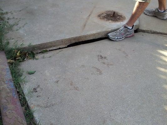 Pool Deck Before Mudjacking