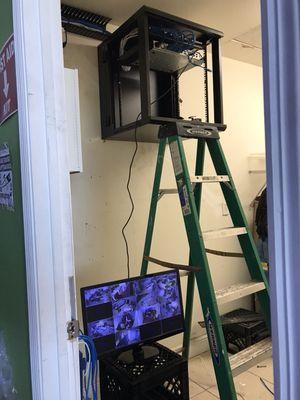 CCTV rack setup