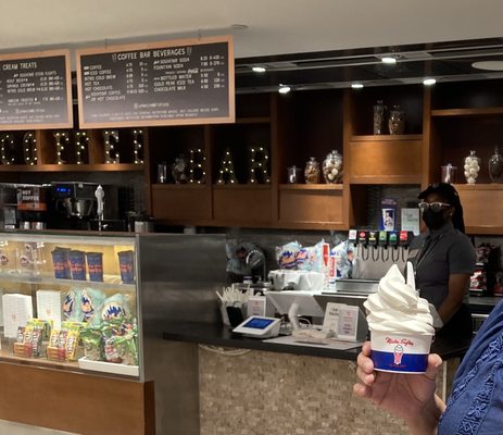 Mister softee soft serve ice cream at the coffee bar.