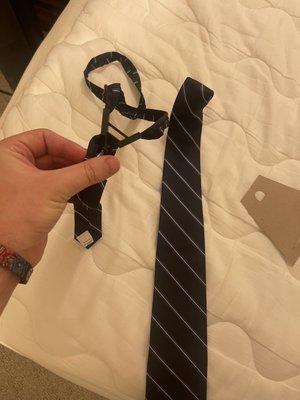 My tie was broken by Country Cleaners.