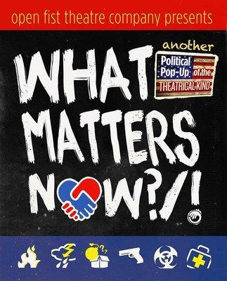 Poster artwork for "What Matters Now?/!"