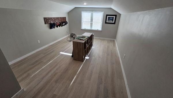 Installed new laminate flooring in a guest bed room.