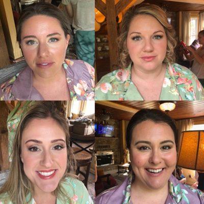 Wedding party makeup