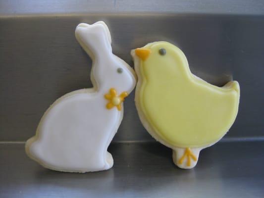 Iced Cut-Out Cookies, Easter Themed