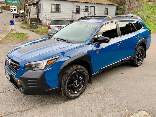 2022 Subaru Outback Wilderness. Pee Wee's did a great job with the paint correction.  Look at that shine!