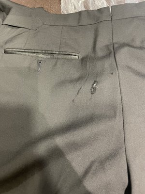 Hole in back of pants