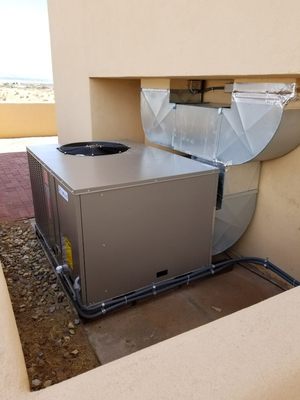 Package heat pump conversion we performed for one of our residential customers this summer.